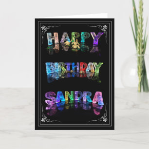 Sandra -  Name in Lights greeting card (Photo)