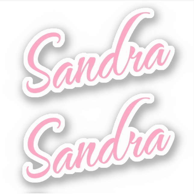 Sandra Name in Pink x2 (Front)