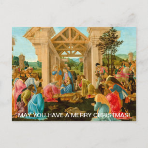 Sandro Botticelli, Adoration of the Magi Holiday Postcard