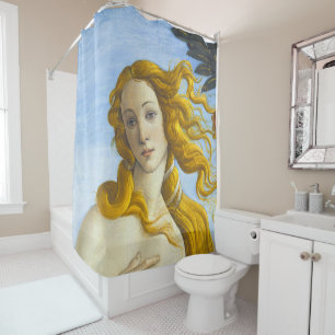 Sandro Botticelli - Birth of Venus Close-up Shower Curtain