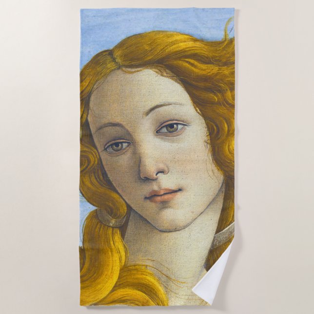 Sandro Botticelli - Birth of Venus Detail Beach Towel (Front)