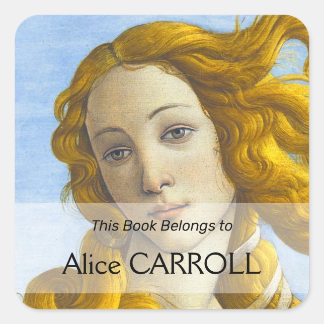 Sandro Botticelli - Birth of Venus Detail Square Sticker (Front)