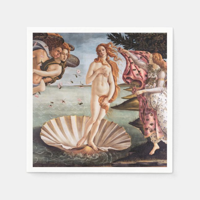 Sandro Botticelli - Birth of Venus Napkin (Front)