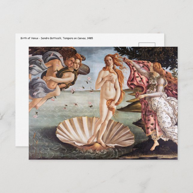 Sandro Botticelli - Birth of Venus Postcard (Front/Back)