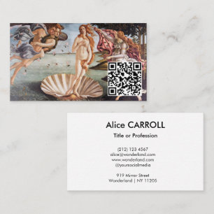 Sandro Botticelli - Birth of Venus - QR Code Business Card