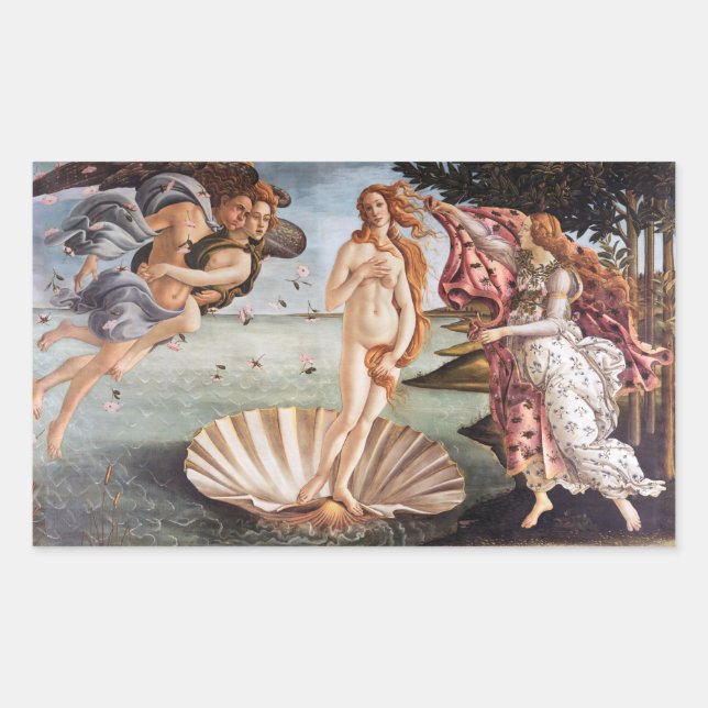 Sandro Botticelli - Birth of Venus Rectangular Sticker (Front)