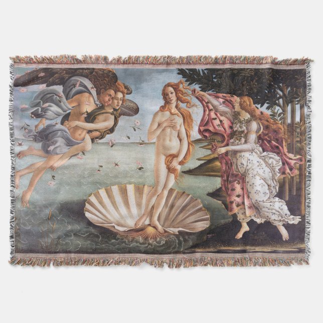 Sandro Botticelli - Birth of Venus Throw Blanket (Front)