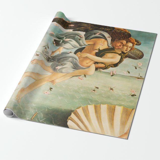Sandro Botticelli Birth of Venus Zephyrus, Chloris Wrapping Paper (Unrolled)