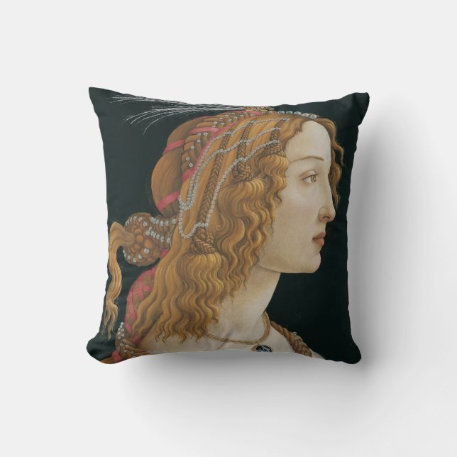 Sandro Botticelli - Idealised Portrait of a Lady Cushion (Front)