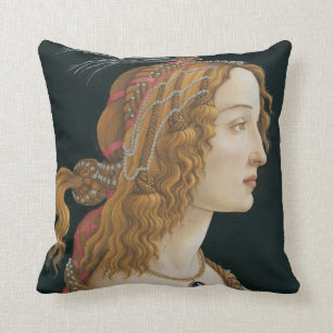 Sandro Botticelli - Idealised Portrait of a Lady Cushion