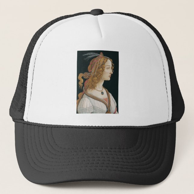 Sandro Botticelli - Idealised Portrait of a Lady Trucker Hat (Front)