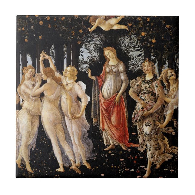 Sandro Botticelli - La Primavera Ceramic Tile (Front)