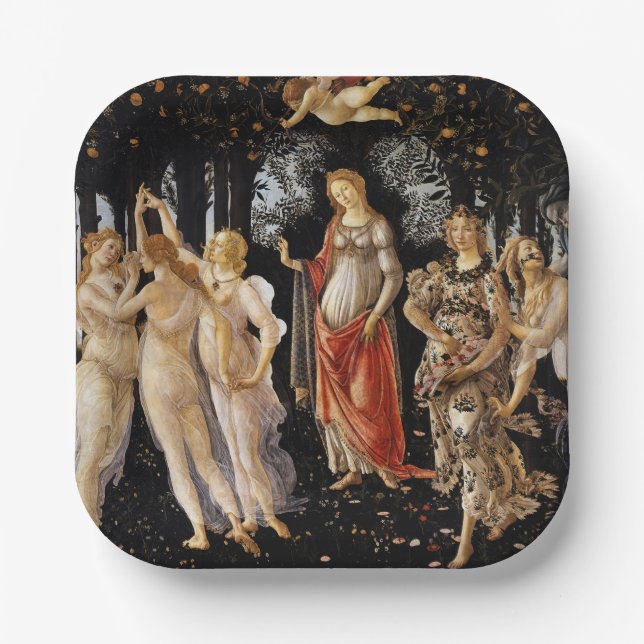 Sandro Botticelli - La Primavera Paper Plate (Front)