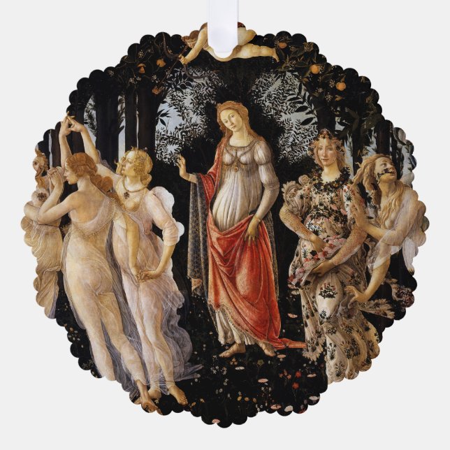 Sandro Botticelli - La Primavera Tree Decoration Card (Front)