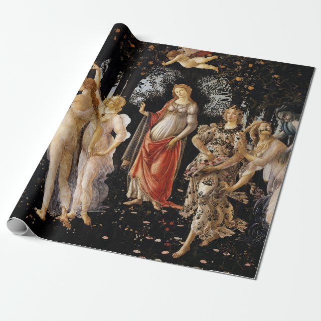 Sandro Botticelli - La Primavera Wrapping Paper (Unrolled)