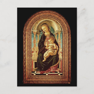 Sandro Botticelli Madonna and Child c 1470   Holiday Postcard