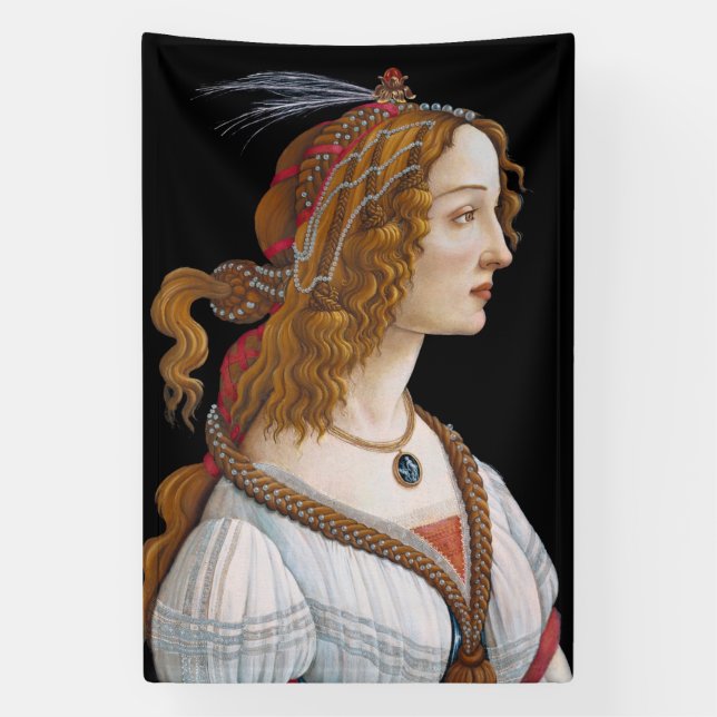 Sandro Botticelli - Portrait of Simonetta Vespucci Banner (Vertical)
