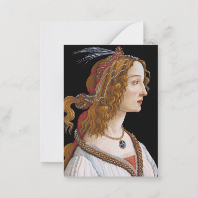 Sandro Botticelli - Portrait of Simonetta Vespucci Card (Front)