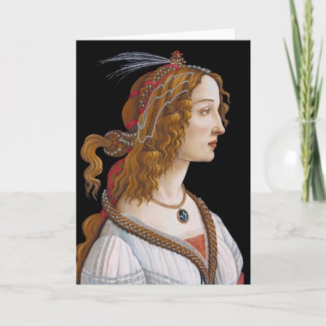 Sandro Botticelli - Portrait of Simonetta Vespucci Card (Front)