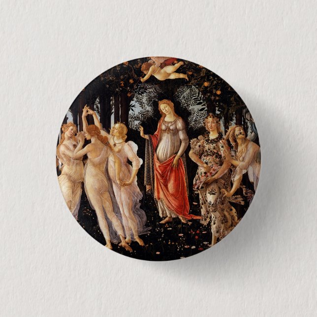Sandro Botticelli Primavera Fine Art 3 Cm Round Badge (Front)