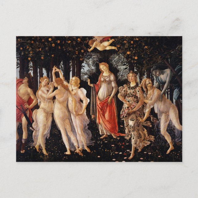 Sandro Botticelli Primavera Fine Art Postcard (Front)