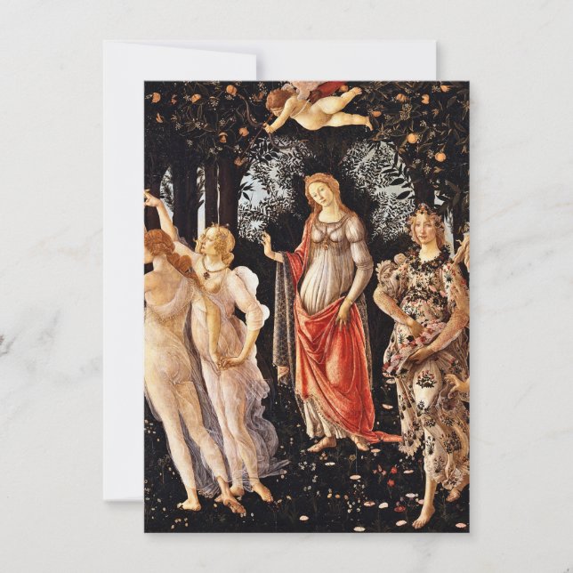 Sandro Botticelli - Primavera , Spring Invitation (Front)