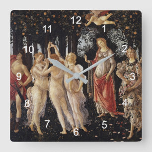 Sandro Botticelli , Primavera(Spring) square wall Clock