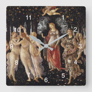 Sandro Botticelli , Primavera(Spring) square wall Clock