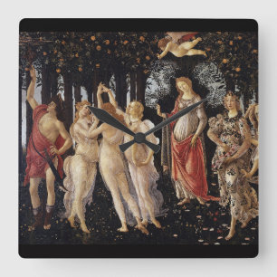 Sandro Botticelli , Primavera(Spring) square wall Clock