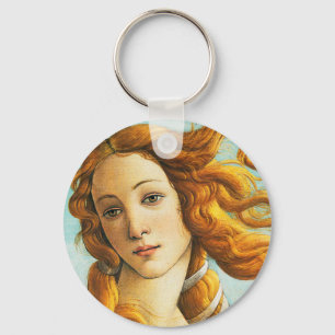 Sandro Botticelli The Birth of Venus Face Detail Key Ring