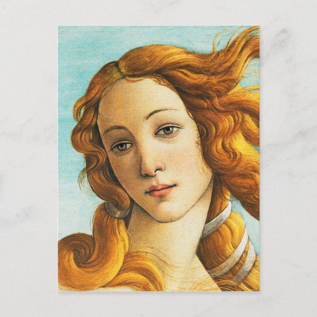 Sandro Botticelli The Birth of Venus Face Detail Postcard (Front)