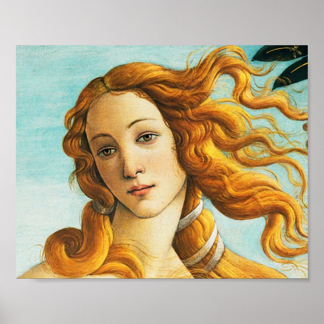 Sandro Botticelli The Birth of Venus Face Detail Poster (Front)