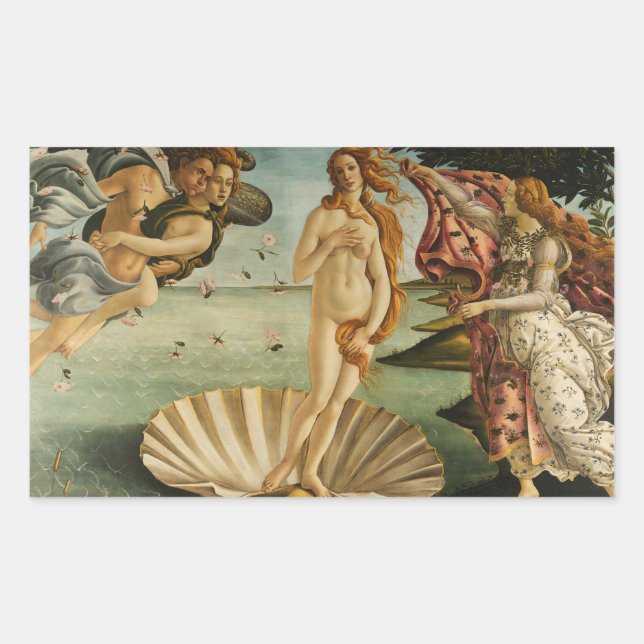 Sandro Botticelli - The Birth of Venus Rectangular Sticker (Front)