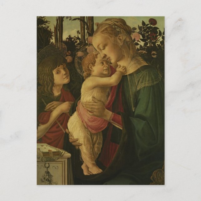Sandro Botticelli:The Madonna and Child with Saint Postcard (Front)
