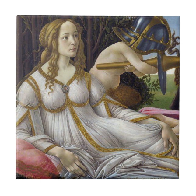 Sandro Botticelli - Venus and Mars, left side Ceramic Tile (Front)