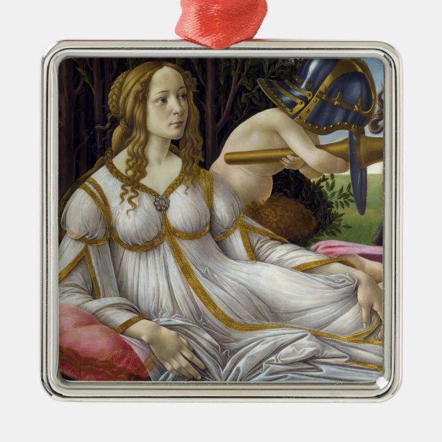 Sandro Botticelli - Venus and Mars, left side Metal Ornament (Front)
