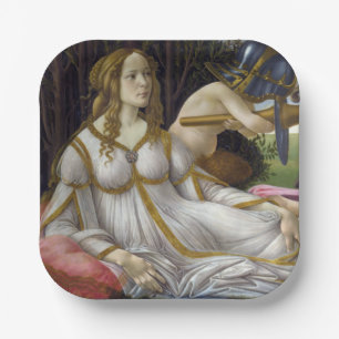 Sandro Botticelli - Venus and Mars, left side  Paper Plate