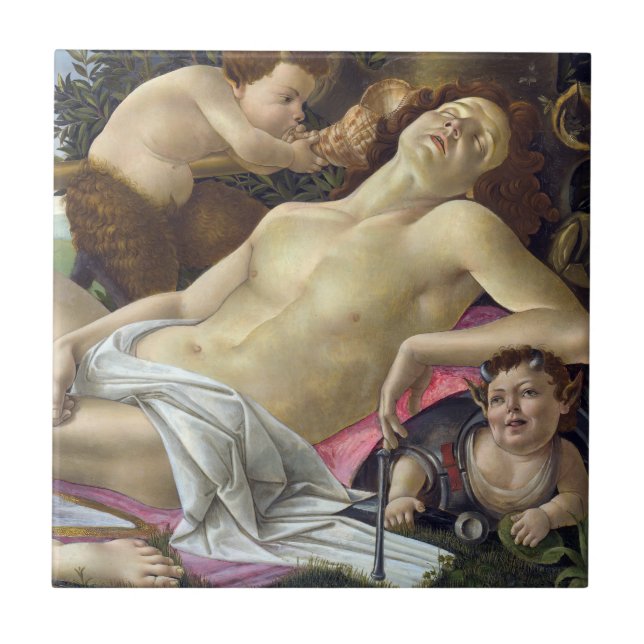Sandro Botticelli - Venus and Mars, right side Ceramic Tile (Front)