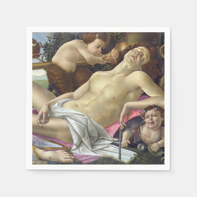 Sandro Botticelli - Venus and Mars, right side Napkin (Front)