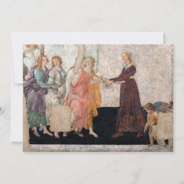 Sandro Botticelli - Venus and the Three Graces Invitation (Front)