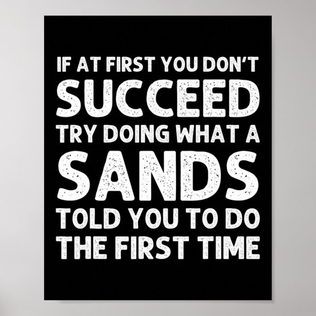 Sands Funny Surname Family Tree Birthday Reunion I Poster (Front)