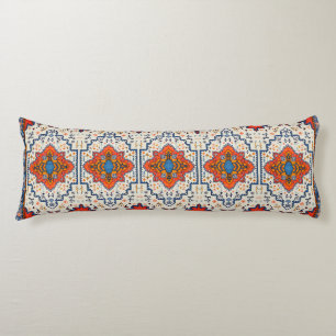 Sands of Time: Heritage Boho Moroccan Art Body Cushion