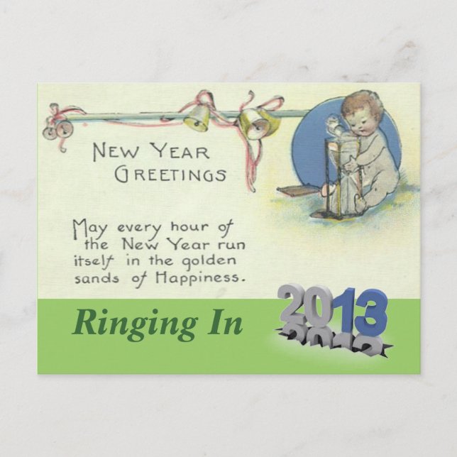 Sands Of Time New Year Postcard (Front)