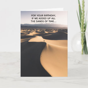 Sands of Time Over the Hill Funny Birthday Card