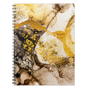 Sands wilderness- ART. Golden swirl. Vibrant and b Notebook