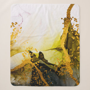Sands wilderness- ART. Golden swirl. Vibrant and b Sherpa Blanket