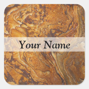 Sandstone abstract pattern square sticker