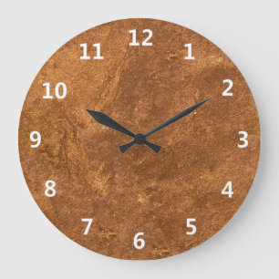 Sandstone Brown Design Large Clock