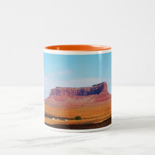 Sandstone butte in Monument Valley, USA Two-Tone Coffee Mug