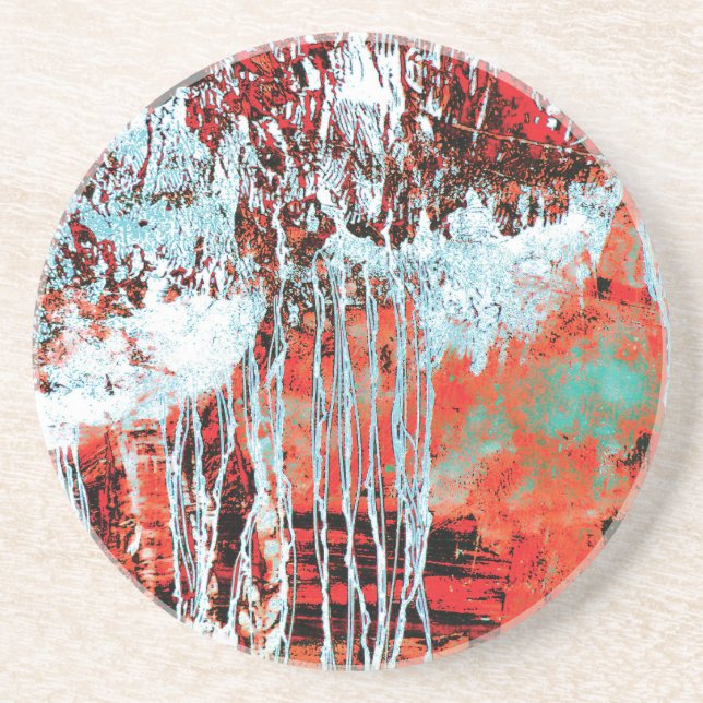 Sandstone Coaster – Corrosion Pulse (Front)